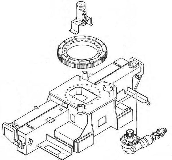 Поворотное устройство на основе гидромотора